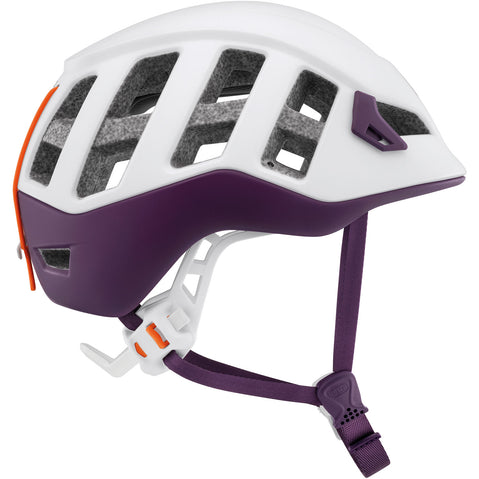 Petzl Women's Meteora Climbing Helmet in White/Violet right