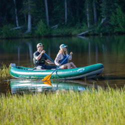 AIRE Traveler Inflatable Canoe  canoeing on flatwater