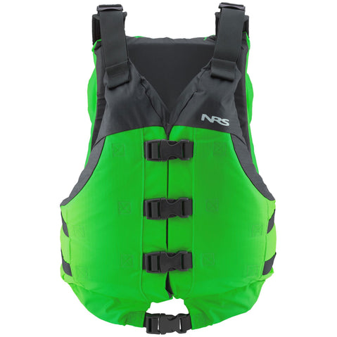 NRS Big Water V Rafting Lifejacket (PFD) in Green front
