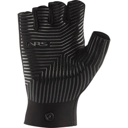 NRS Guide 1.5mm Neoprene Half-Finger Gloves in Black palm