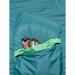 Marmot Lost Coast 30 Degree Down Sleeping Bag in Clover/Dark Jungle pocket