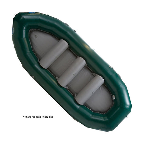 AIRE 130E Self-Bailing Raft in Dark Green top