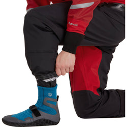 NRS Women's Foray Drysuit in Red ankle