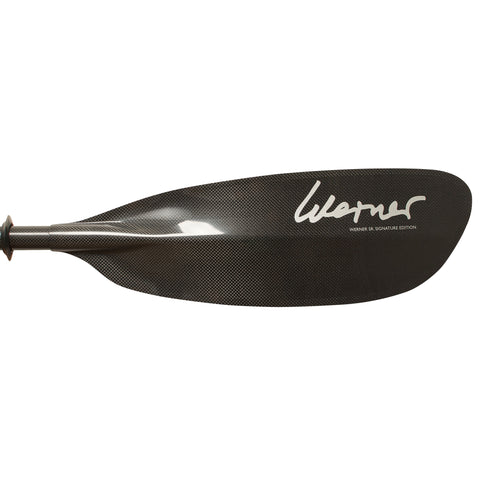 Werner Ovation Carbon Straight Shaft Kayak Paddle  back
