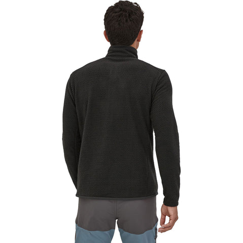 Patagonia Men's R1 Air Zip Neck Shirt Black model 2 back