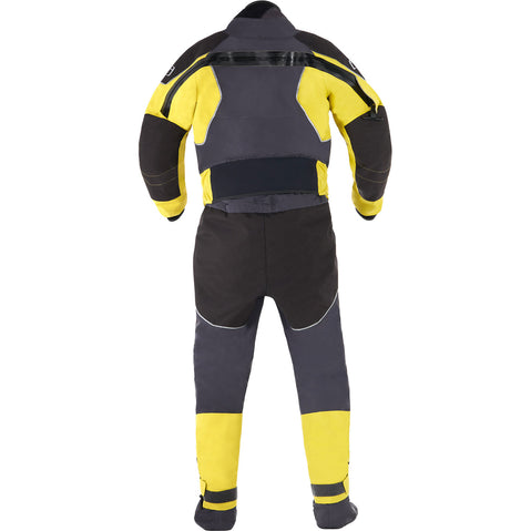 Level Six Emperor Dry Suit in Citron rear