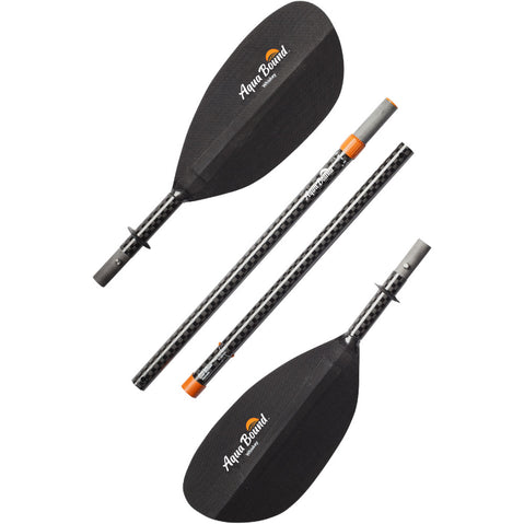 Aqua Bound Whiskey Carbon Straight Shaft 4-Piece Kayak Paddle pieces