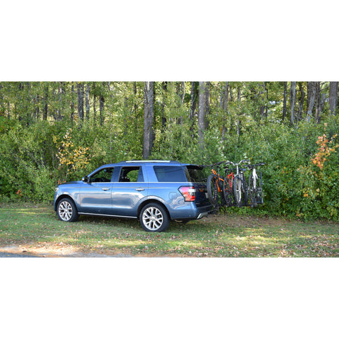 Malone Pilot HM4 Bike Hitch Rack with bikes loaded side view