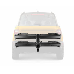 Kuat Piston Pro 2 Bike Hitch Rack in Sandy Black mounted on a car