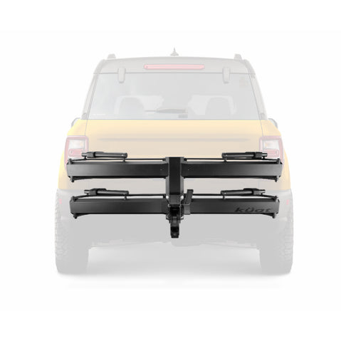 Kuat Piston Pro 2 Bike Hitch Rack in Sandy Black mounted on a car