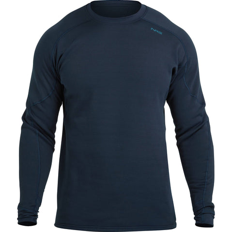 NRS Men's Expedition Weight Long Sleeve Shirt in Navy front