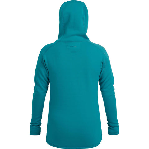 NRS Women's Expedition Weight Hoodie in Glacier back