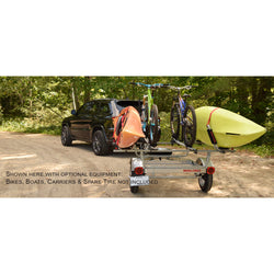Malone MicroSport Kayak Trailer loaded with bike and kayak