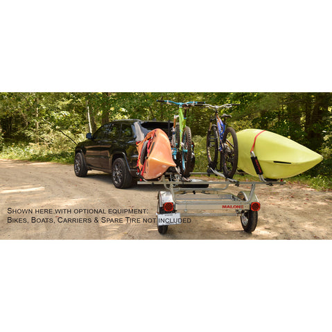 Malone MicroSport Kayak Trailer loaded with bike and kayak