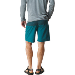 NRS Men's Benny Board Shorts in Deep Teal model crop back