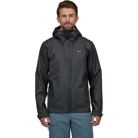 Patagonia Men's TorrentShell 3L Rain Jacket black model 2 front