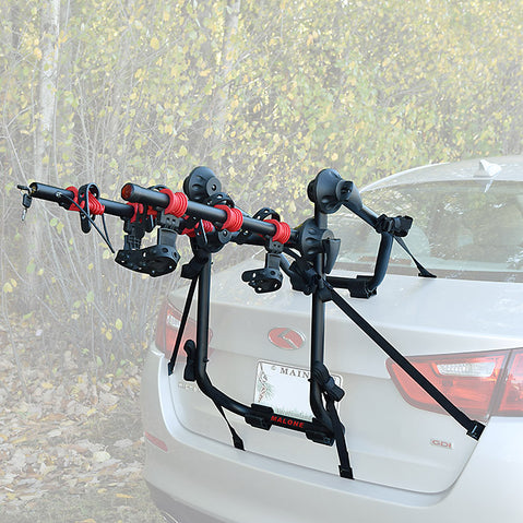 USED Malone Hanger BC3-OS Bike Trunk Rack installed on a car