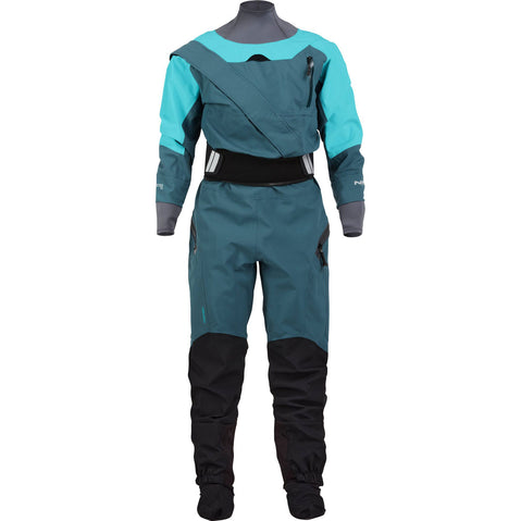 NRS Women's Axiom GORE-TEX Pro Dry Suit in Mediterranea/Aqua front