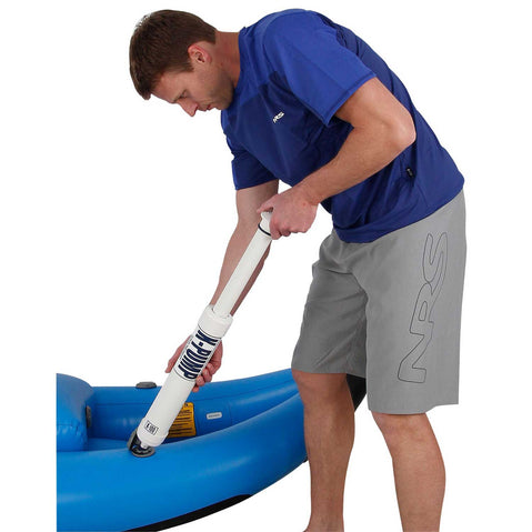 K-Pump K100 boater pumping a raft