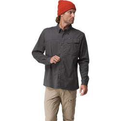 NRS Men's Campfire Flannel Shirt in Urban model front