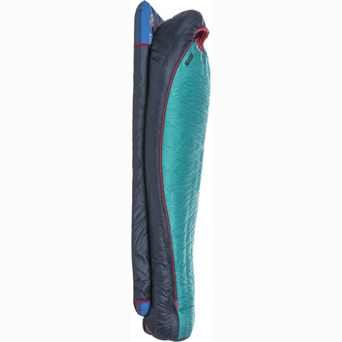 Big Agnes Women's Daisy Mae 15 Degree Down Sleeping Bag in Aqua/Navy side