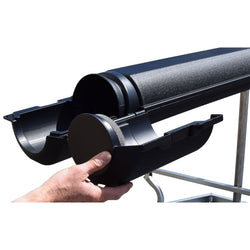 Malone MegaSport LowBed 2-Boat MegaWing Kayak Trailer Package with 2nd Tier with fishing rod storage tube open