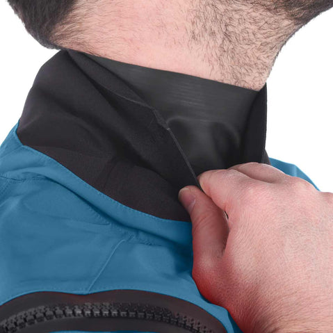 Level Six Cronos Dry Suit Classic Logo Crater Blue neck gasket