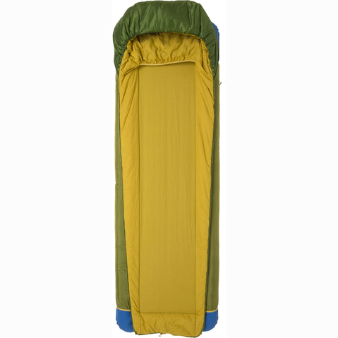 Big Agnes Echo Park 0 Degree Synthetic Sleeping Bag in Green/Olive open