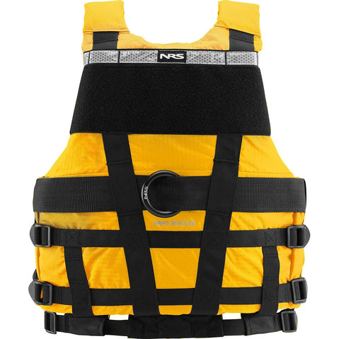 NRS Rapid Rescuer Lifejacket (PFD) in yellow back view