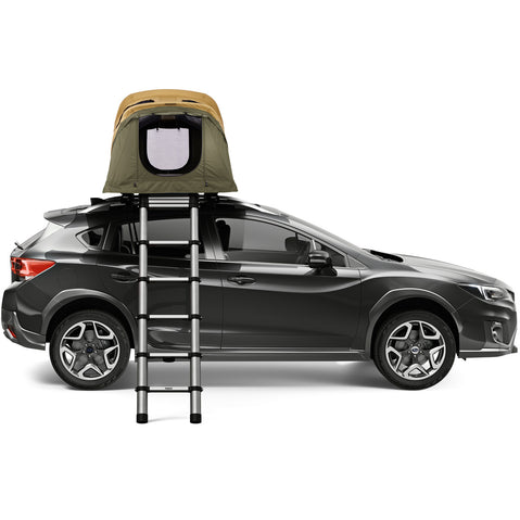 Thule Approach Roof Top Tent in Fennel Tan door open