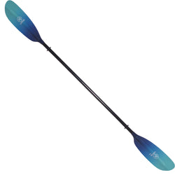 Werner Camano Fiberglass Straight Shaft Kayak Paddle in Gradient Abyss angle