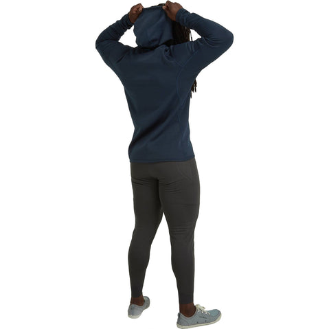 NRS Men's Expedition Weight Hoodie in Navy model back