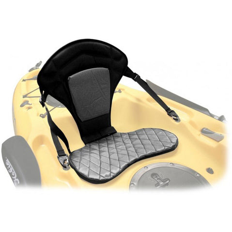 Hobie Mirage Backrest With Expanding Seat Pegs installed on a kayak