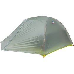 Big Agnes Tiger Wall UL 3 Person Backpacking Tent in Mercury/Evening Primrose with fly closed