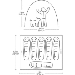 Big Agnes Big House 6 Person Camping Tent floorplan