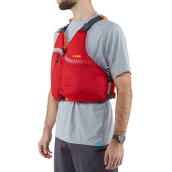 NRS Vista Lifejacket (PFD) in Red model angle