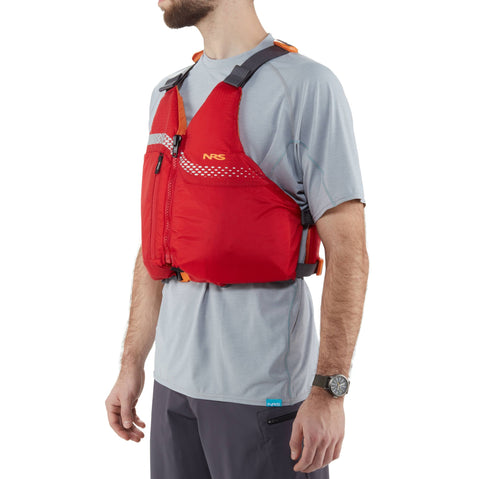 NRS Vista Lifejacket (PFD) in Red model angle