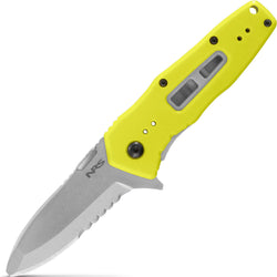 NRS Lotic Knife in Yellow blade open