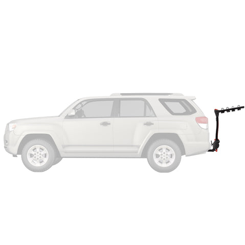 Yakima FullSwing 4 Bike Hitch installed on a car back