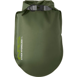 NRS Ether Hydrolock Dry Bag Forest Green 6 Liter Front With Logo