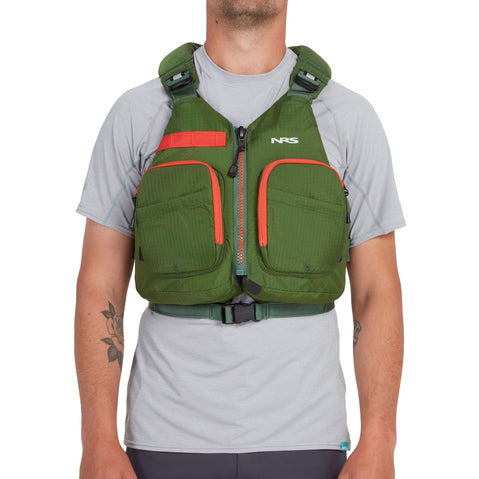 NRS Wrangler Lifejacket (PFD) in Forest model front