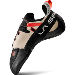 La Sportiva Genius Rock Climbing Shoes in Chalk left view