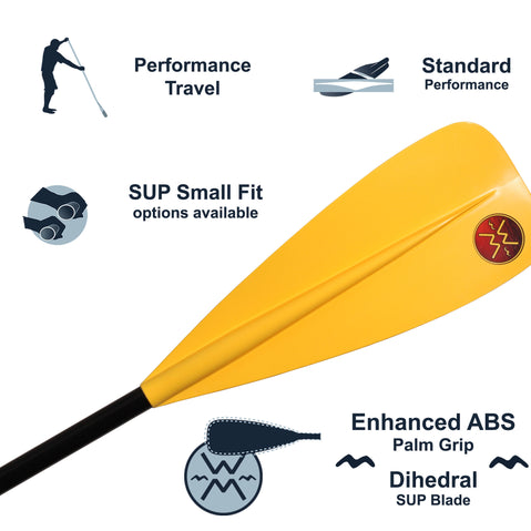 Werner Vibe 3-Piece Adjustable Stand-Up Paddle details