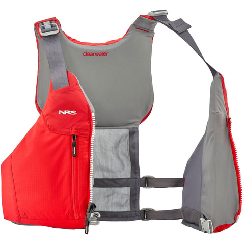 NRS Clearwater Kayak Lifejacket (PFD) in Red interior