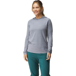 NRS Women's Silkweight Hoodie stone model front