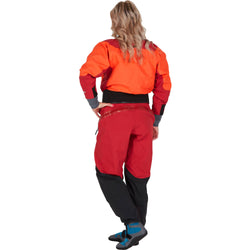 NRS Women's Axiom GORE-TEX Pro Dry Suit in Poppy/Vino model back