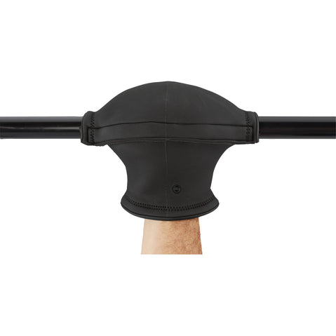 NRS Clutch Kayak Pogies in Black model palm with paddle