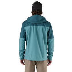 Patagonia Men's Boulder Fork Rain Jacket wetland blue model back