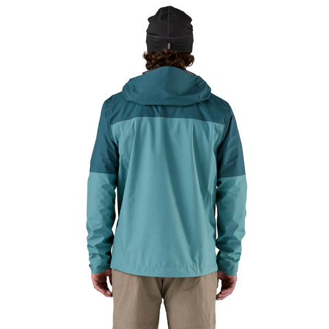 Patagonia Men's Boulder Fork Rain Jacket wetland blue model back