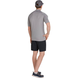 NRS Men's Rashguard Short Sleeve Shirt in Titanium model back